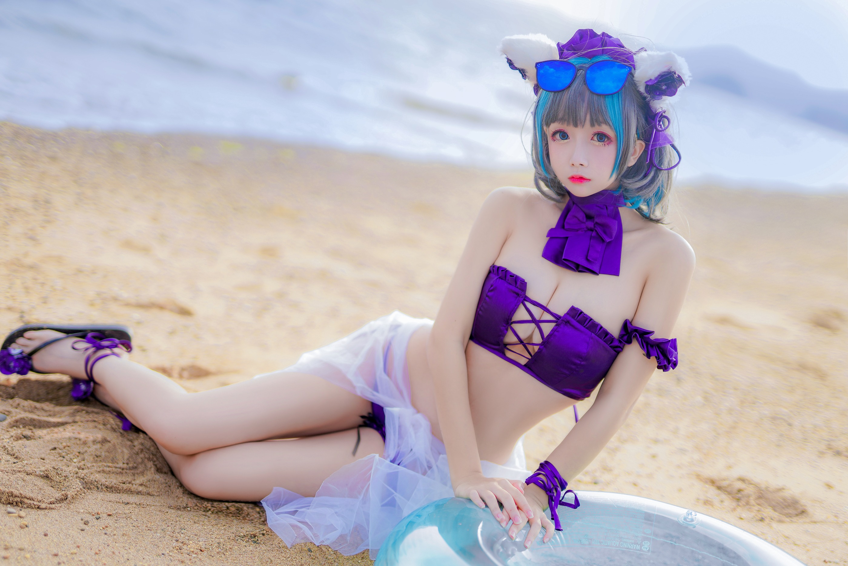 图片[1]-日奈娇 – NO.024 柴郡猫泳装 [41P]-XikXak